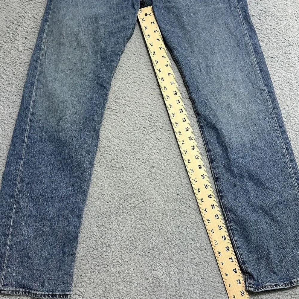 Levis 501 Red Tab‎ Mens 34 X 33 Button Fly Blue Jeans Medium Wash Denim (32x30)